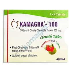 Kamagra 100 Chewable Strawberry with lemon Ajanta